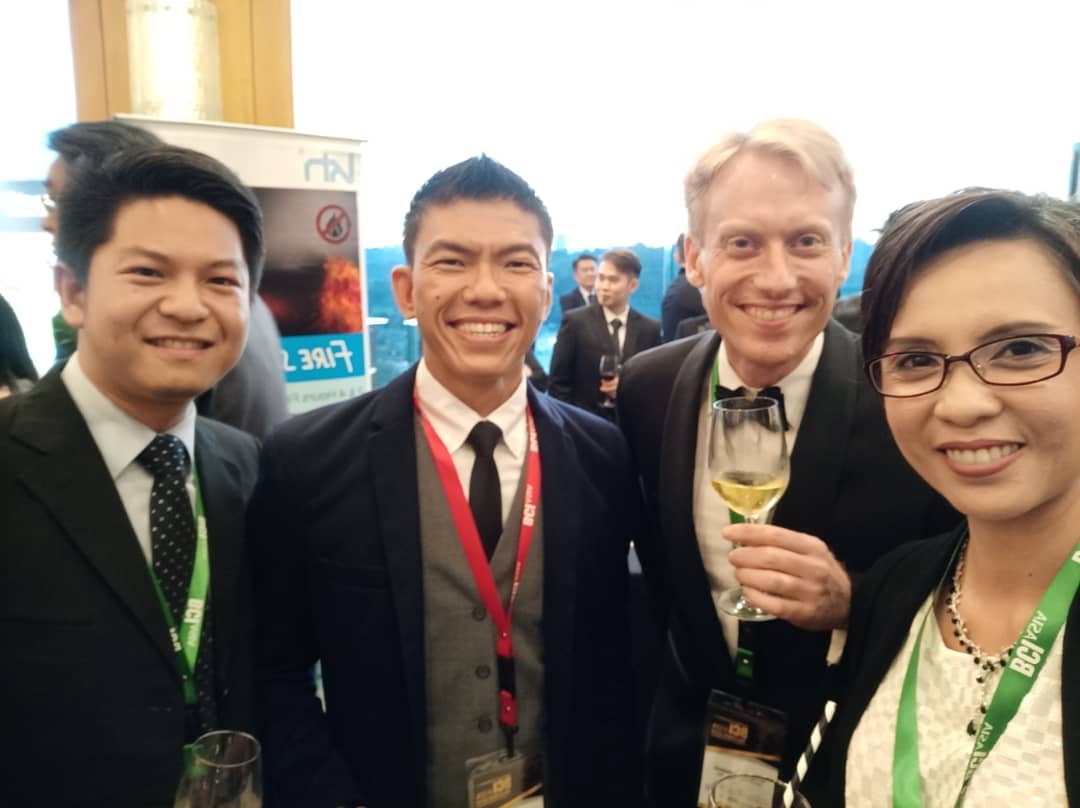 BCI Award night 2018. Joshua Chia, Tan Kim Bok, Gregers Reimann and Dr. Zalina Shari